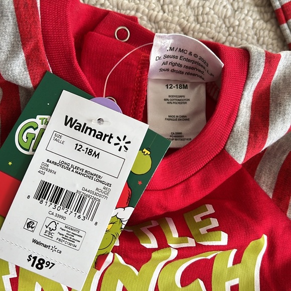 NWT - Grinch onesie. Size 12-18 months. - Picture 7 of 7
